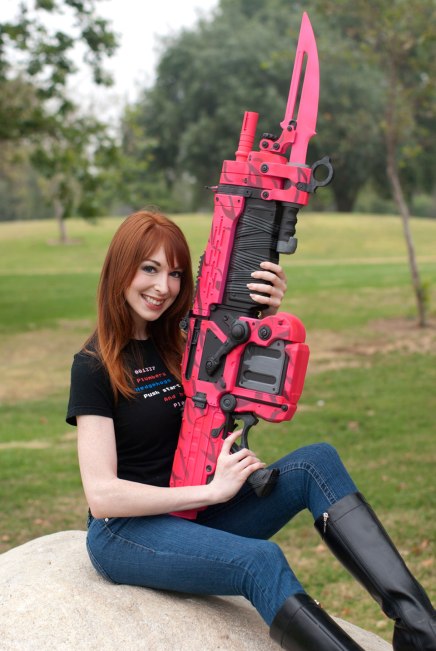 Lisa-RockLancer Lisa Foiles holding a Lancer