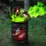 Barrel fire with ghostbusters merchandise inside