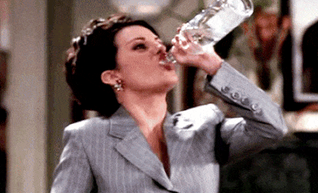 karen-walker-chugs-vodka